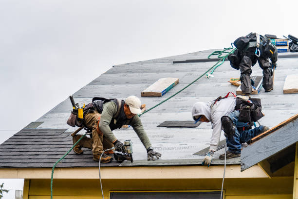 Professional Gutter Installation technician working in Oakdale, PA